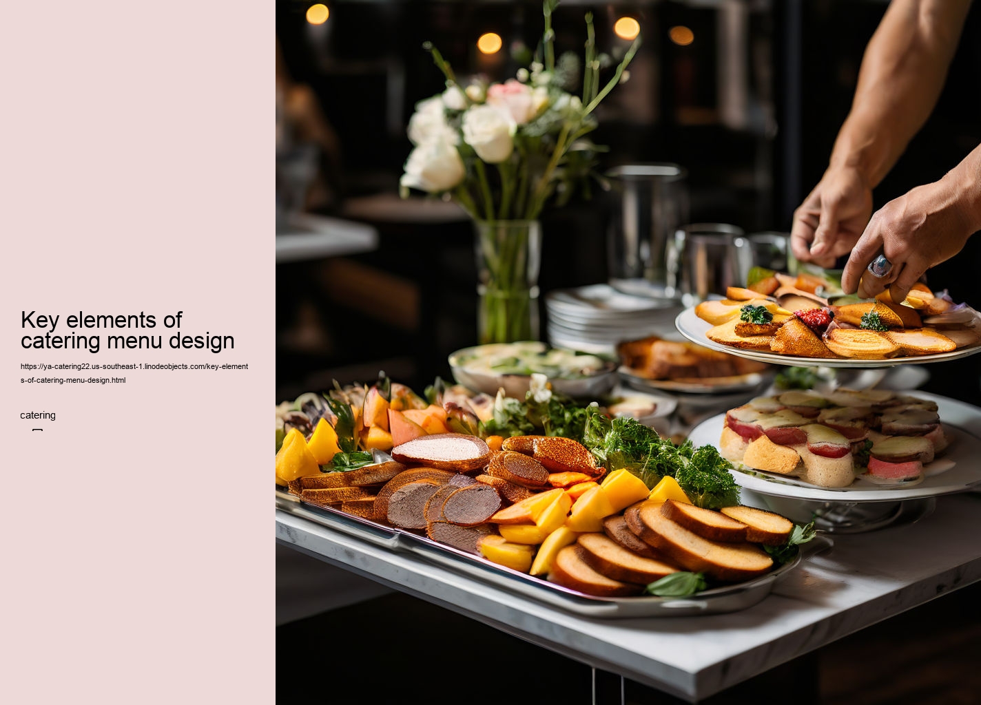 Key elements of catering menu design
